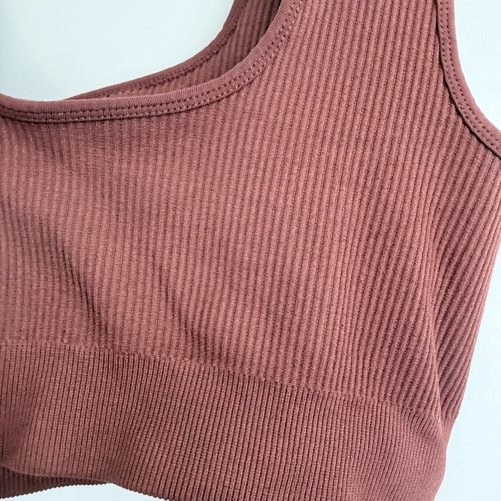 Cinnamon Brown Ribbed Two-Piece Set - Picture 5 of 11